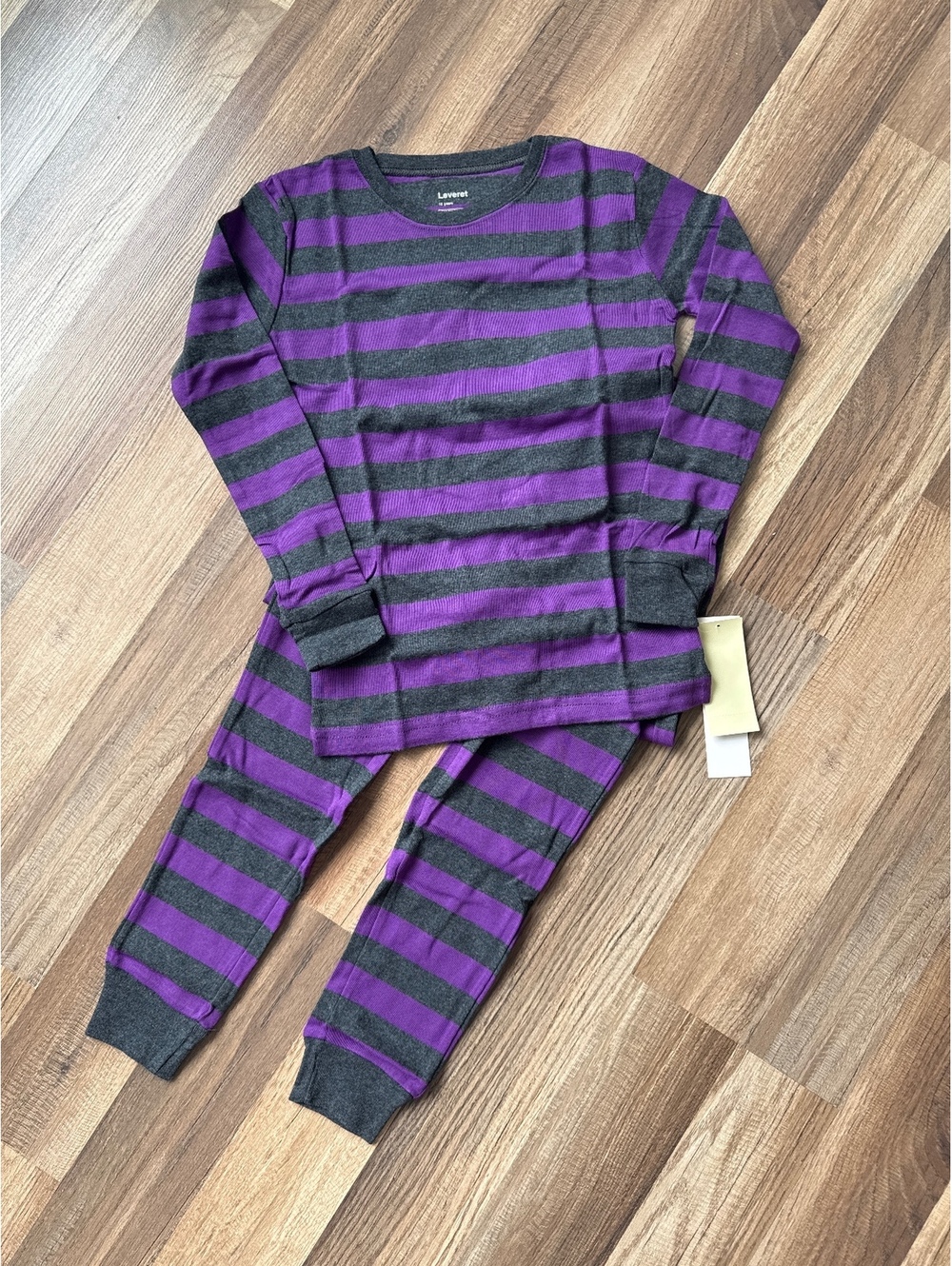 Leveret Kids' Unisex Intimates and Sleepwear Set Size 10 Years Purple and Gray
